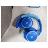 iClever BTH26 Active Noise Cancelling Headphones for Kids, 60H Play Time, Safe Volume 80dBA, Type C Fast Charging, Bluetooth5.4, Kids Bluetooth Headphones with Mic AUX Cord for iPad Airplane, Blue