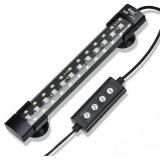 hygger 24/7 Mode Submersible Aquarium LED Light, Full Spectrum Hidden Fish Tank Light with 3 Rows Beads 7 Colors Auto On Off Sunrise-Daylight-Moonlight, Adjustable Timer Brightness 10W