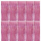 Party Backdrop Curtains Metallic Tinsel Foil Fringe Curtains Party Photo Backdrop Party Streamers for Party Birthday Graduation New Year Eve Bachelorette Decorations Wedding Decor