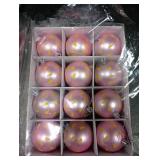 24 Pcs 2.4 Inch Pink Christmas Ball Ornaments 2025 with Gold Princess Crown Print Xmas Tree Decoration Plastic Shatterproof Christmas Hanging Baubles for Witch Movie Party Home Holiday Decor