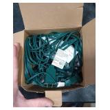 Pallerina 25FT Red Green White Christmas Lights,Multicolor LED C7 Christmas String Lights with 27 LED Bulbs,Dimmable Hanging Lights Candle for Outside Porch Garden Roofline Party Decor