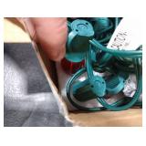 Pallerina 25FT Red Green White Christmas Lights,Multicolor LED C7 Christmas String Lights with 27 LED Bulbs,Dimmable Hanging Lights Candle for Outside Porch Garden Roofline Party Decor