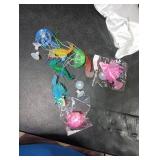 Patelai Glow in The Dark Fish Tank Decorations Silicone Floating Artificial Jellyfish Fluorescent Lionfish Seahorse for Aquarium Decoration Small Large Fish Bowl Decor Accessories (Dreamy Color)