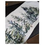 SNNDER Winter Christmas Pine Tree 20x54 Body Pillow Cover with Zipper, Holiday Winter Christmas Decor, Green Watercolor Xmas Tree Decorative Long Hug Pillow Cases for Bed Couch