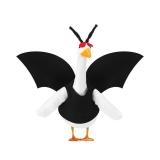 Outus Mothman Halloween Porch Goose Costume Set with Red Eyes and Pricked Ears Fun Mothman Goose Costume Clothes for Halloween Outdoor Garden Yard Lawn Statue Art Decoration