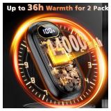 Hand Warmers Rechargeable - Electric Hand Warmers 2 Pack with Dual-Sided Heating for 15Hrs Warmth, LED Display & Flashlight, Hunting Essentials, Gifts for Christmas Man Women Raynauds Golf