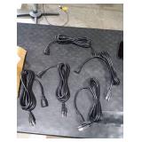 Kanayu 5 Pcs 10 ft Black 3 Prong Extension Cords, [ul Listed] 13a 125v 1625w, Indoor Outlet Extender Male and Female Power Cables, Flexible for Home, Garden, Office and Christmas Lights Decorations