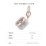 Sparkly Diamond Case for AirPods Pro 1&2 Generation with Keychain, Shockproof Protective Premium Bling Rhinestone Cover Skin Compatible with AirPods Charging Case (AB+Gold Plated)