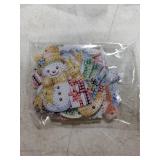 Skylety BULK Winter Diamond Art Ornaments Snowman Diamond Painting Kit for Adult 5d DIY Gift Wrap Tags with Rope Winter Hanging Ornaments for Home Party Craft Decor(Colorful)