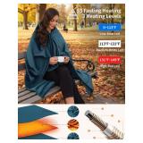 Electric Heated Blanket Battery Operated,20000mAh,Cordless Heated Shawl For Neck & Shoulders And Back,Heating Throw Blanket With Zipper,Smooth Flannel,3 Heating Levels,Up to 8 Hrs,Gifts for Mom Women