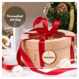 5ARTH Natural Wood Slices - BULK 3.5-4 inches Craft Unfinished Wood kit Predrilled with Hole Wooden Circles for Arts Wood Slices Christmas Ornaments DIY Crafts