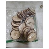 5ARTH Natural Wood Slices - BULK 3.5-4 inches Craft Unfinished Wood kit Predrilled with Hole Wooden Circles for Arts Wood Slices Christmas Ornaments DIY Crafts