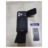 SSLOTSCASE for iPhone 17 Pro Max Case with Card Holder & Kickstand & Slide Camera Lens Cover & Camera Stand & Wallet, Military-Grade Heavy Duty Phone Case Cover for iPhone 17 Pro Max 5G 2025, Black