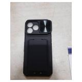 SSLOTSCASE for iPhone 17 Pro Max Case with Card Holder & Kickstand & Slide Camera Lens Cover & Camera Stand & Wallet, Military-Grade Heavy Duty Phone Case Cover for iPhone 17 Pro Max 5G 2025, Black