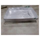 6 Pack, 16 x 11 Large White Serving Trays Set - Reusable Plastic Serving Platters for Cookie, Appetizer, Charcuterie, Snack, Dessert, Party Food Display - Stackable Kitchen CounterTop Tray, BPA Free