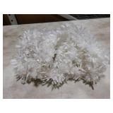 33 FT Christmas Snowflake Tinsel Garland, White Metallic Twist Foil Tinsel Garland with Snowflake Xmas Hanging Decoration for Christmas Tree Wedding Birthday Home Party Decoration