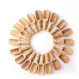 sansheng Small Wooden Scoops, Little Wooden Spoons for Jars,Bath Salts BULK 3 inches long