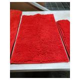 LuxUrux Red Bathroom Rugs Set-Extra-Soft Plush Bath mat Shower Bathroom Rugs,1