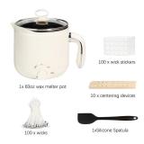 Aroparc Wax Melter for Candle Making Large 1.8L/60oz Electric Wax Melting Pot with Pouring Spout, Non-Stick Easy to Clean & Keep Warm - Wicks, Wick Stickers, Centering Tools, Spoon