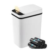 FRESHLIX Bathroom Garbage Can with Lid, 2.6 Gallon Diaper Trash Can, Automatic Trash Cans Touchless, Slim Waterproof Smart Commercial Trash Can for Bedroom, Bathroom, Office, Living Room, Toilet, RV