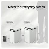 FRESHLIX Bathroom Garbage Can with Lid, 2.6 Gallon Diaper Trash Can, Automatic Trash Cans Touchless, Slim Waterproof Smart Commercial Trash Can for Bedroom, Bathroom, Office, Living Room, Toilet, RV