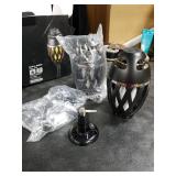 ANERIMST Outdoor Bluetooth Speakers, Waterproof Wireless Speakers with Torch Flame Light, Cool Gadgets for Men Women, LED Lantern for Gardening Camping Patio Hot Tub, 2 Pack (Black)