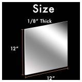 CALPALMY (2-Pack) 12 x 12 Clear Acrylic Sheet Plexiglass 1/8 Thick; Use for Craft Projects, Signs, Display Cases and More; Cut with Cricut, Engraver, Saw or Hand Tools No Knives