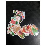 ZOOFLEM Holographic Christmas Stickers, 100 Pcs Unique Holographic Waterproof Vinyl Stickers, Christmas Party Gifts, Suitable for Water Bottles, Games, prizes, Holiday Party Decorations.