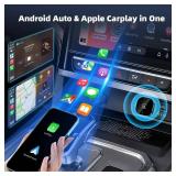2026 New Wireless CarPlay Adapter for Apple iPhone Android Auto, Mini USB CarPlay Dongle Wired to Wireless, Fast Connection, Compatible with iOS 10+ & Android 11+, Plug and Play