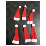Mini 3 Inch Craft Santa Gnome Hats - 6 Count