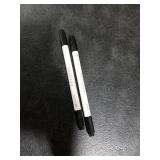 ARTISTRO 2 Black Dual-Tip Acrylic Paint Pens - Multisurface Markers for Glass, Rock, Fabric, Wood, Plastic & More - 1 mm Fine & Brush Tips