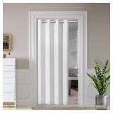 AOSKY Door Curtains for Doorway Privacy, White Grommet Closet Curtains for Bedroom, Door Window Curtain, Light Blocking Thermal Insulation Drapes for Living Room Set of 1 Panels, 25 W x 80 L