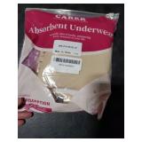 Carer Incontinence Underwear for Women Washable 150ml High Absorbent Leak Proof Underwear for Women Incontinence Panties for Incontinence Postpartum Bladder Leak 2 Pack Beige XL