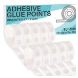 ALLFUN  Clear Glue Points Dots Double Sided Adhesive Removable for Balloons Craft Sticky