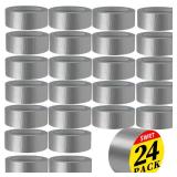 SWRT 24-Pack Silver Heavy Duty Duct Tape Strong Adhesive, 2 Inch x 720 Yd Duct Heavy Duty Waterproof All Weather Gray Duct Tape No Residue Sealing & Patching for Indoor&Outdoor Repair