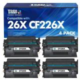 26X CF226X Toner Cartridge for HP LaserJet M402n M426fdw Black High Yield Compatible for HP 26A CF226A Pro M402n MFP M426fdw M402dn M402dne M402 M402dw M426fdn M426 M426dw Printer Ink 4 Pack