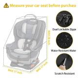 YOREPEK Padded Car Seat Travel Bag Backpack for Airplane, Heavy Duty Car Seat Bags for Air Travel, Carseat Cover for Airplane Travel with Shoulder Strap, Car Seats Carrier for Airport, Black