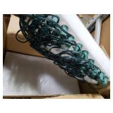 C9 Clear Christmas String Lights, 100 Feet Waterproof Vintage Christmas Tree Lights, Outdoor Roofline String Lights with 100 Clear Bulbs for Patio Garden Holiday Indoor Home Decoration, Green Wire