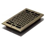 Decor Grates AJL610W-A Oriental Wall Register, 6x10, Antique Brass Finish