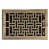 Decor Grates AJL610W-A Oriental Wall Register, 6x10, Antique Brass Finish