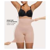 SHAPELLX Shapewear Tummy Control Short for Women Seamless High Waisted Body Shaper (Sand, XXX-Large/XXXX-Large