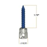 Everflow 8061957-25 3/8\" Screw Horizontally Threaded Rod Anchor Designed for Concrete Structure, Steel with Zinc Finish, Blue Delta Seal (25 Pack)