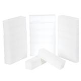 ForPro Professional Collection Buffing Block, Super White, 180/240 Grit, Four-Sided Manicure and Pedicure Nail Buffer, 3.75\" L x 1\" W x 1\" H, 20-Count