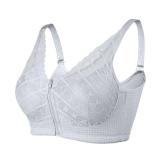 Polreta Front Closure Mastectomy Bra-Zip Post-Surgery Bra with Pocket for Breast Prosthesis -Everyday Surgical Bras for Women, 3XL