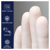 Adenna BRZ645 Bronze 5.5 mil Powder-Free Latex Gloves, Medical Grade, White, Medium, Box of 100