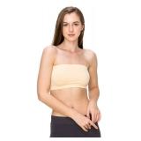Kurve Seamless Bandeau Tube top - UV Protective Fabric, Rated UPF 50+ (Non-Padded) Made in USA, Nude, Medium/Large