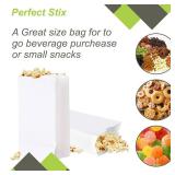 Perfect Stix- 2lb White Paper Bags -Pack of 500ct