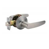 Amazon Basics Straight Door Lever, Passage, Satin Nickel, 1-Pack