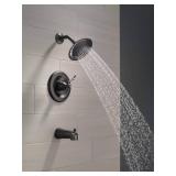 Delta Windemere 14 Series Bathtub and Shower Faucet Set, Oil Rubbed Bronze Shower Head and Handle Set, Valve Trim Kit, Oil Rubbed Bronze BT14496-OB (Valve Not Included) - Retail $130