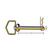 Hard to Find Fastener Swivel Handle Hitch Pin, Heavy Duty Heat Treated Corrosion Resistant Safety Hardware for Securing Tractor Trailers, 7/8 x 4-1/4-Inch